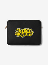 Load image into Gallery viewer, Red 'Do Not Disturb' Leather Laptop Cover