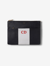 Load image into Gallery viewer, Custom Leather Black and White Clutch Bag
