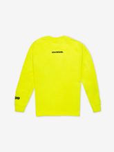 Load image into Gallery viewer, Chaos SixtyNine Neon Yellow &#39;Our House&#39; Long Sleeved T-shirt
