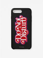 Load image into Gallery viewer, Red &#39;Do Not Disturb&#39; Leather iPhone Case
