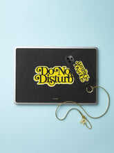 Load image into Gallery viewer, Yellow &#39;Do Not Disturb&#39; Leather Laptop Cover
