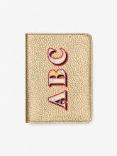 Load image into Gallery viewer, Custom Metallic Leather Passport Holder

